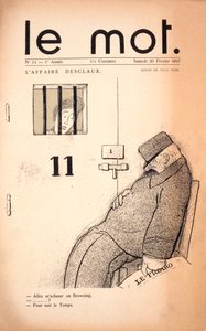 L&39;Affaire Desclaux, capa da revista &39;Le Mot&39;, 20 de fevereiro de 1915 (tipografia e litografia) de Paul Iribe